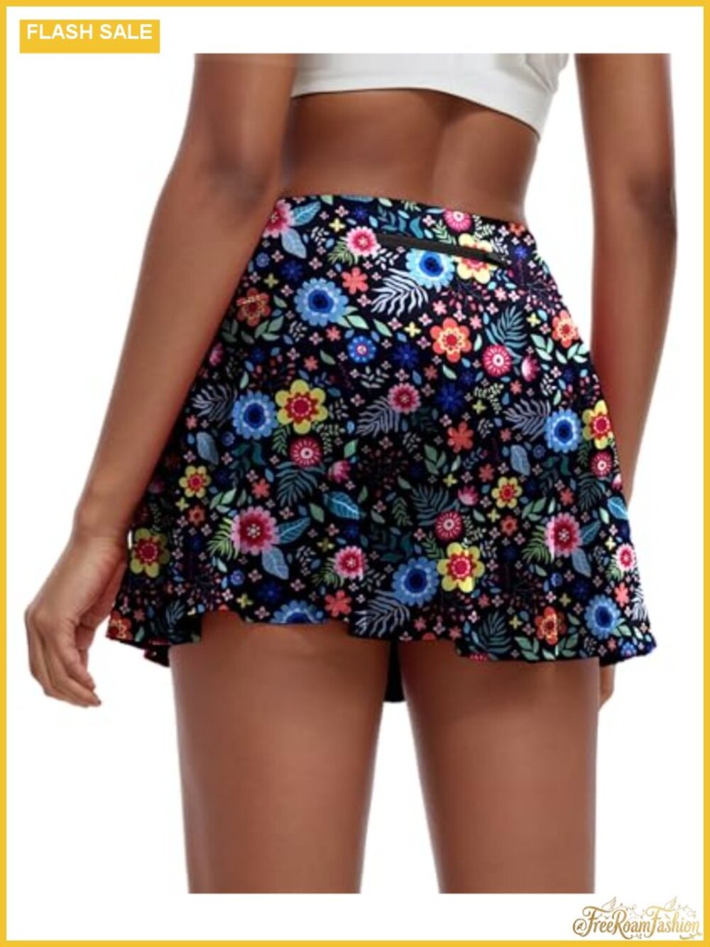 Oyamiki Athletic Skort High Waisted Pleated Golf Tennis Skirt w Pockets